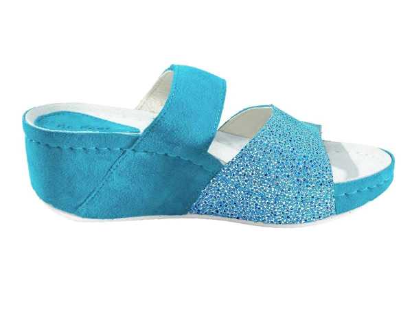 Damenpantoffel Dr.Feet in Blau